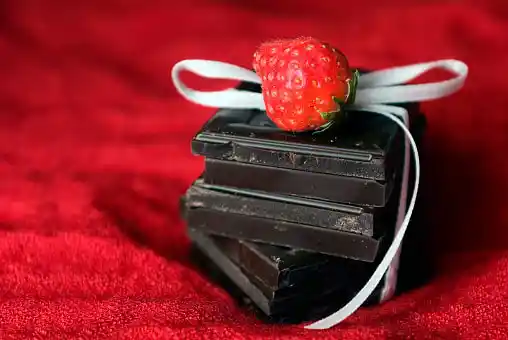 strawberry and dark chocolate